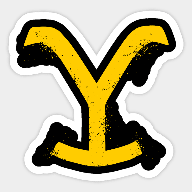 yellow crack Sticker by juninikmat